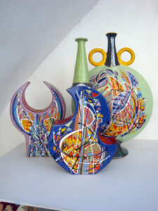 Decoro astratto geometrico Maestro Francesco Raimondi ceramica Vietri sul Mare